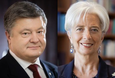 Стало известно, о чем Порошенко говорил с главой МВФ