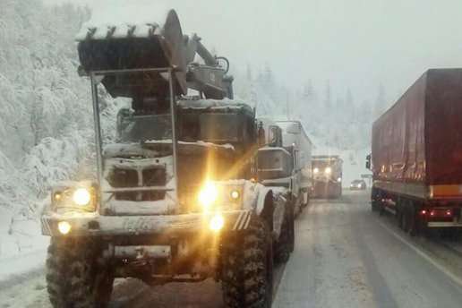 Мощный снегопад накрыл Украину: застрявшие фуры и вывернутые с корнем деревья, фото, видео