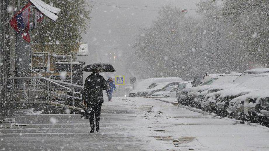 зима снегопад