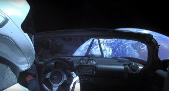 Электромобиль, Tesla, космос Электромобиль, Tesla, космос