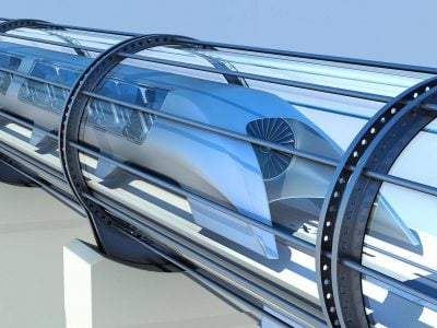 Приблизительно так будет выглядеть Hyperloop. Приблизительно так будет выглядеть Hyperloop.