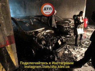 В Киеве произошел пожар на подземной парковке
