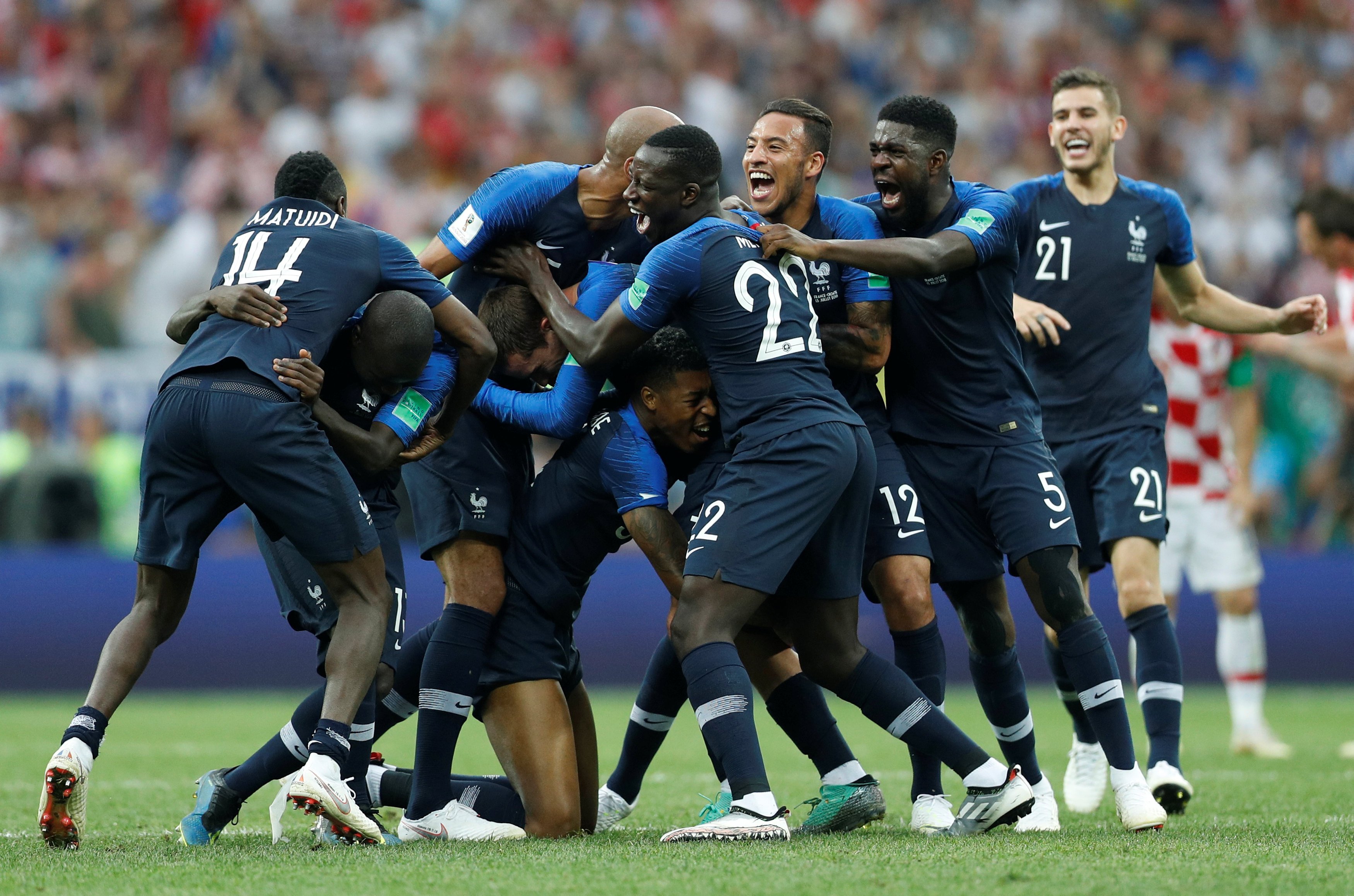 Сборная Франции после финального свистка.