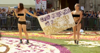 Акция Femen в Брюсселе