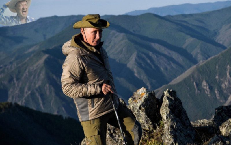 Фотожабы на отдых Путина в Туве