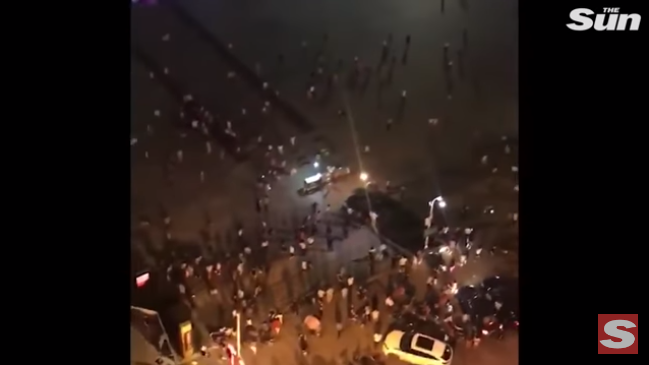 Люди в панике разбегались с места тарана
