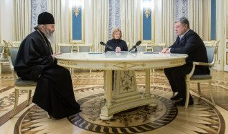 Митрополит Онуфрий и Петр Порошенко Митрополит Онуфрий и Петр Порошенко