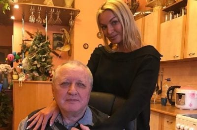 Анастасия Волочкова с отцом Юрием / "Космополитен"
