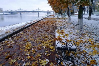 природа_погода_осень_снег