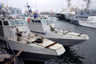 Захваченные Россией украинские бронекатера / Пресс-служба ВМСУ Захваченные Россией украинские бронекатера / Пресс-служба ВМСУ