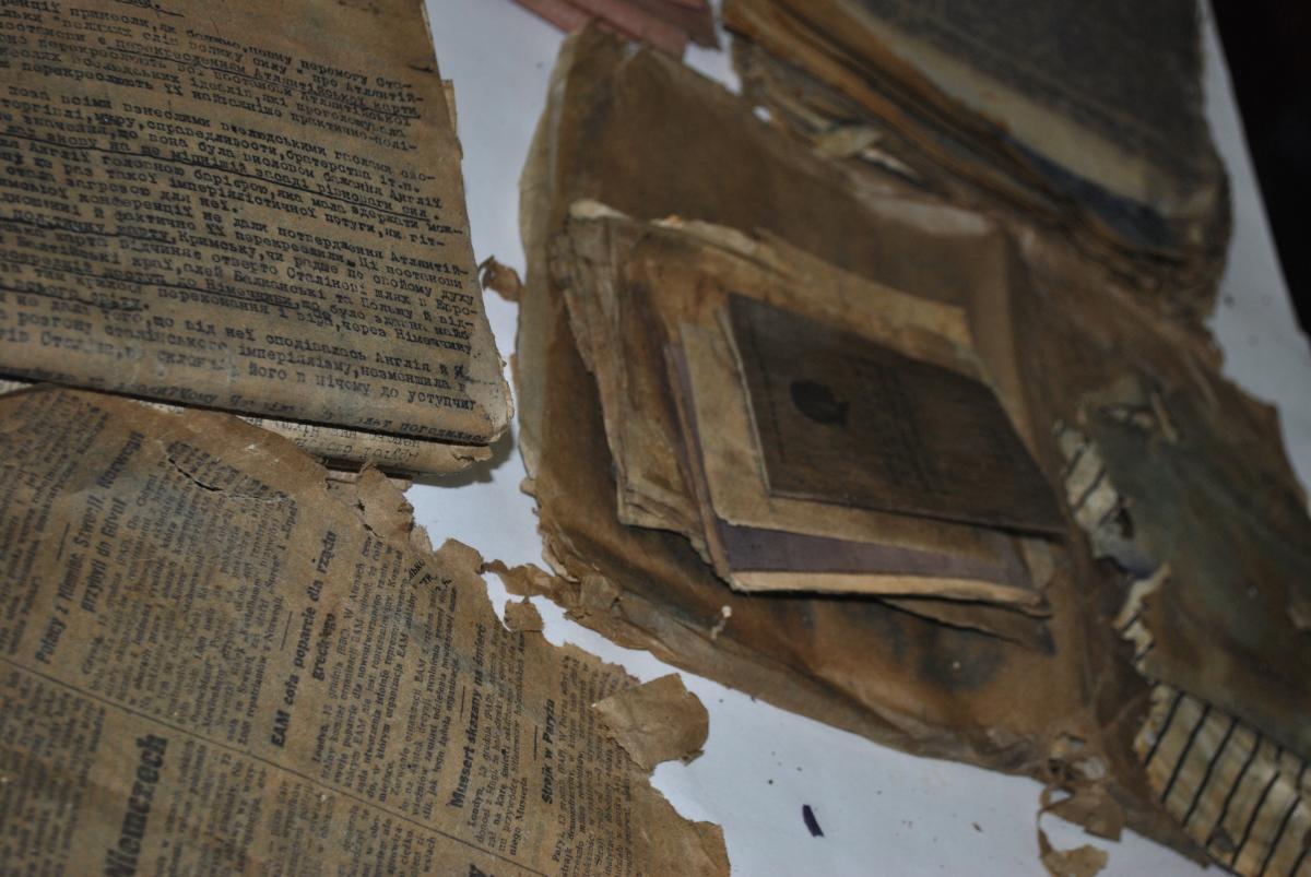 Архив УПА и шарж на Шухевича