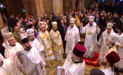 Богослужение в храме Софии Киевской скриншот из видео