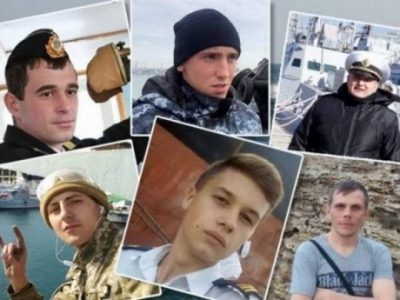 Пленные украинские моряки / Коллаж "Фактов" Пленные украинские моряки / Коллаж "Фактов"