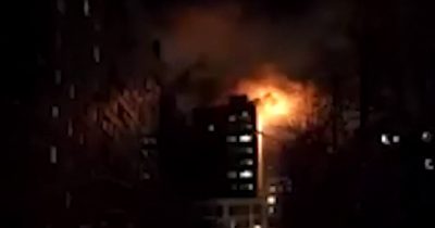 Пожар в многоэтажке в Балашихе / скриншот из видео Пожар в многоэтажке в Балашихе / скриншот из видео