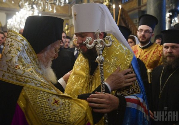 Патриарх Варфоломей и митрополит Епифаний / УНИАН