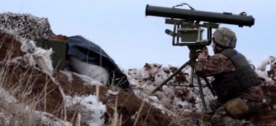 На Донбассе бойцы ВСУ ракетой вознесли на небо укрепление боевиков: опубликовано видео