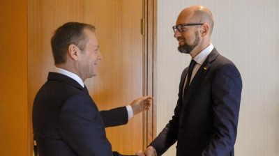 Яценюк на встрече с Туском: "Украина - это ключ к будущему Европы"