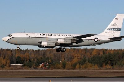 Американский военный самолет пролетел над территорией России