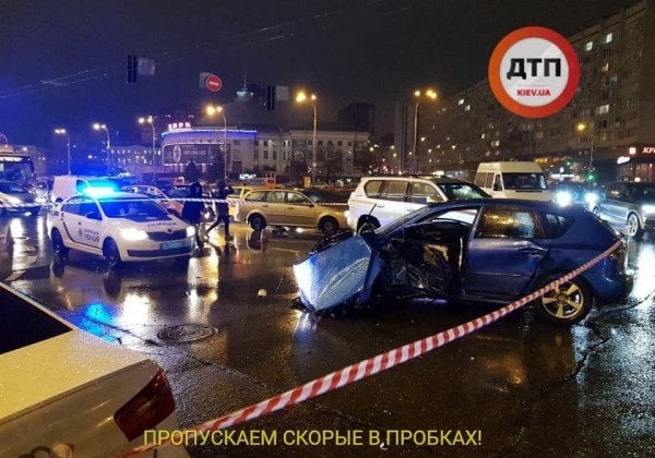 "Наркет на Audi": в Киеве иномарка протаранила три авто, есть жертва
