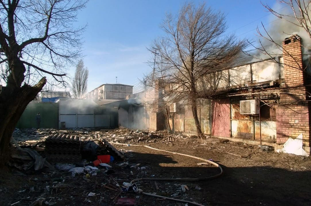 В Кривом Роге был мощный пожар