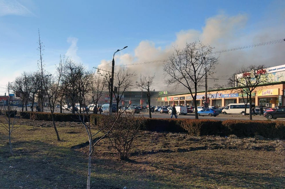 В Кривом Роге был мощный пожар