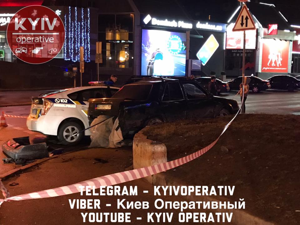 В Киеве копы гонялись за выпившим 16-летним парнем на иномарке