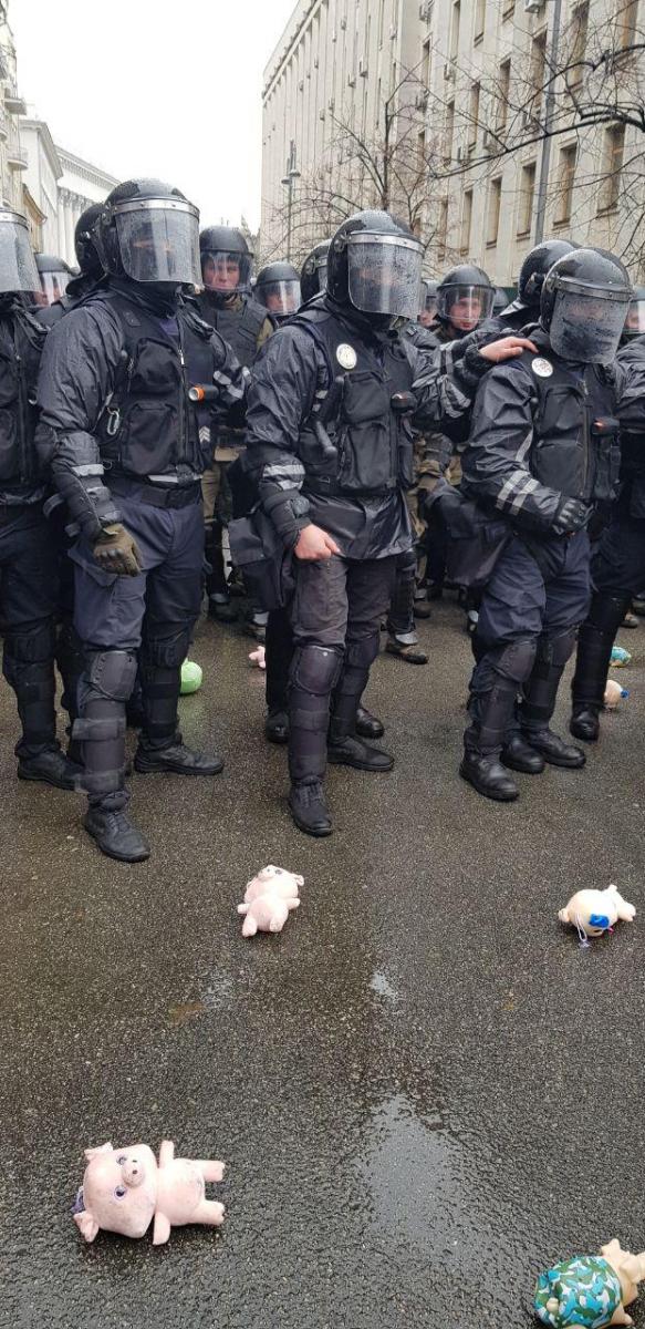 Нацкорпус забросал АП свиньями