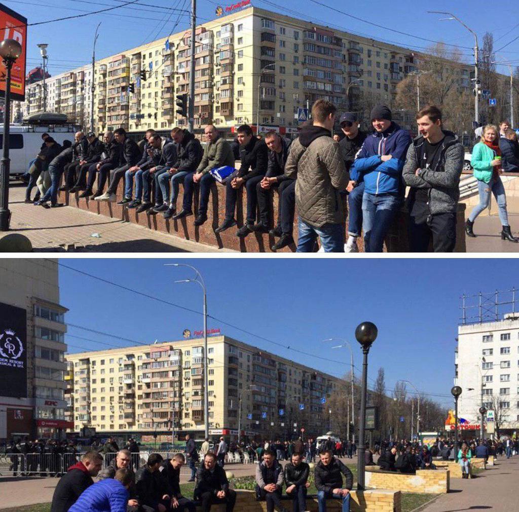 "Титушки" под зданием ЦИК