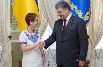 Мари Йованович и Петр Порошенко Мари Йованович и Петр Порошенко