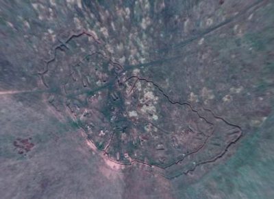 Вот так выглядит иссеченный войной Донбасс/ Скриншот из видео