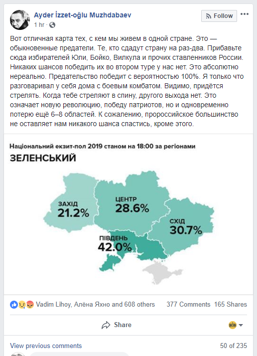"Стукнутый неофит и провокатор": Соцсети взбурлили гневом после наезда Муждабаева на избирателей Зеленского