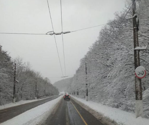 В Крыму местами выпал снег
