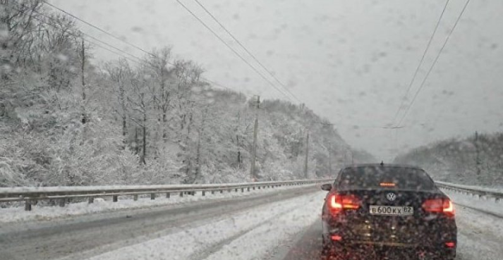 В Крыму местами выпал снег