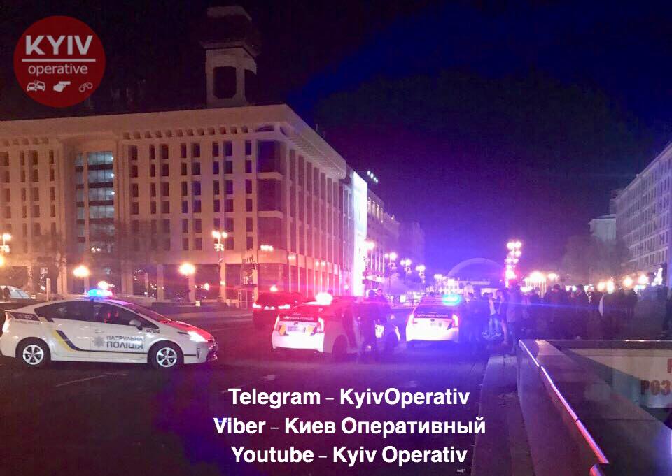 В центре Киева ранили полицейского