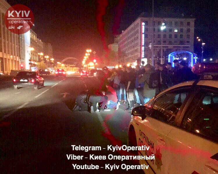 В центре Киева ранили полицейского