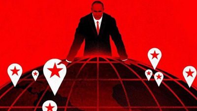 Кроваво-красный Путин пометил воны своего влияния