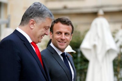 Макрон, Порошенко