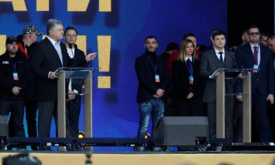 Порошенко и Зеленский на дебатах