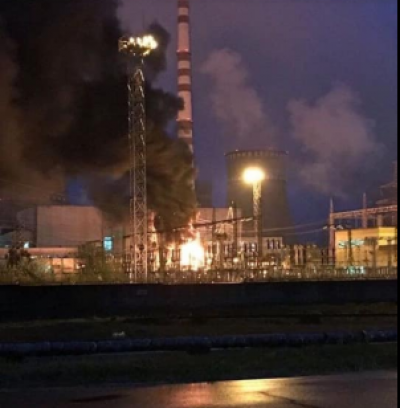 На Ровенской АЭС вспыхнул трансформатор / Фото: Facebook/Dmitry Benko