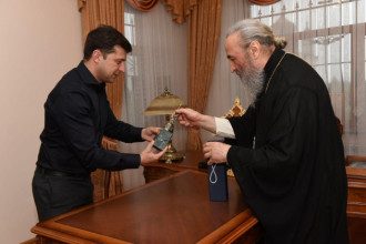 Зеленский встретился с Онуфрием Зеленский встретился с Онуфрием
