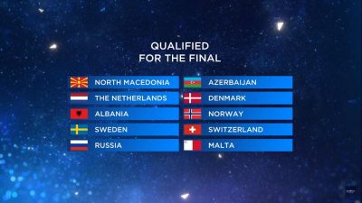 Во втором полуфинале определилась десятка финалистов Евровидения