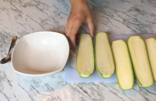 Этапы приготовления фаршированных кабачков-лодочек