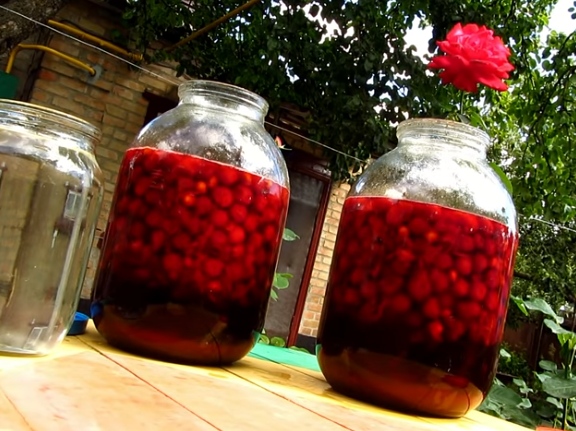 Готовый ликер из вишни нужно оставить настаиваться на протяжении 5 дней