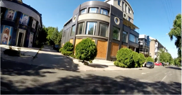 Пустые улицы Донецка