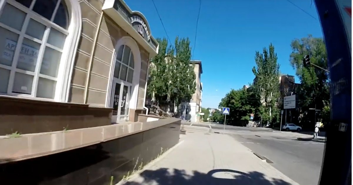 Пустые улицы Донецка