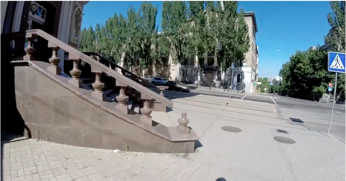 Пустые улицы Донецка