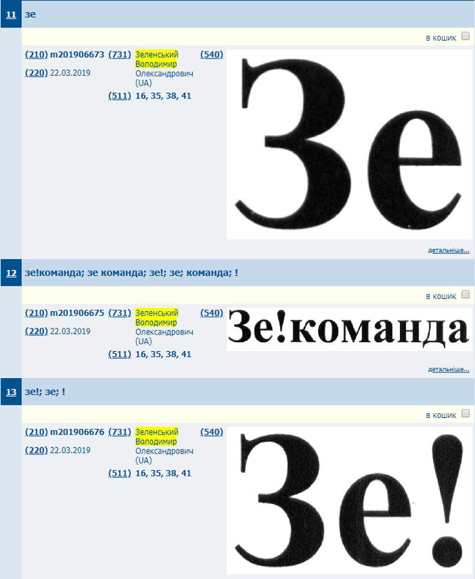 Заявки на патент Зеленского Заявки на патент Зеленского
