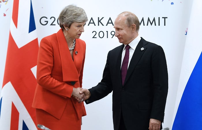 Тереза Мэй, Владимир Путин Тереза Мэй, Владимир Путин