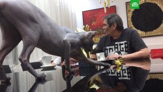 Алибасов с котом Алибасов с котом
