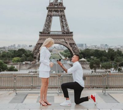 Футболист Шахтера сделал девушке предложение у Эйфелевой башни